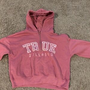 Girl’s True Religion Pink Quarter Zip Size M 10-12